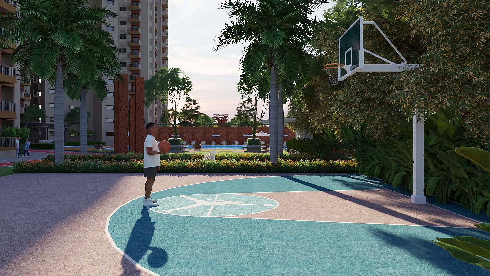 NPS Natures Promise Basketball Court Sports Amenities Gated Community Whitefield Bangalore